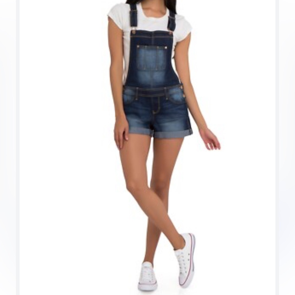 Denim Blue Women's Overall Shorts Size XS